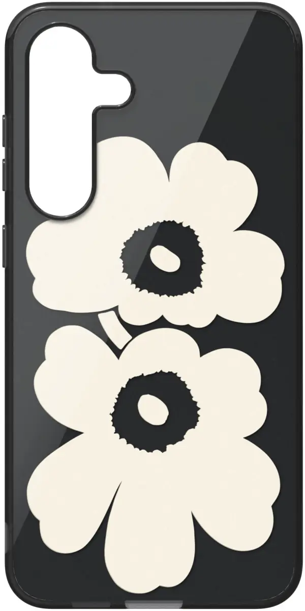 Origineel Samsung Galaxy S25 Plus Hoesje Unikko Hybrid Case Zwart/Cream afbeelding 6