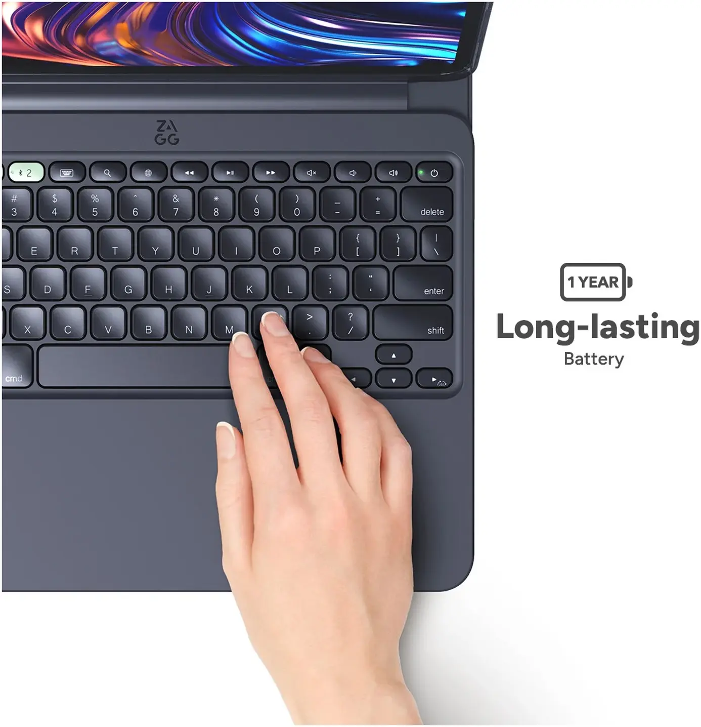 ZAGG Pro Keys 2 iPad Air 11(24/25/26) / Air 10.9(22/20) Toetsenbord Hoes Zwart afbeelding 3
