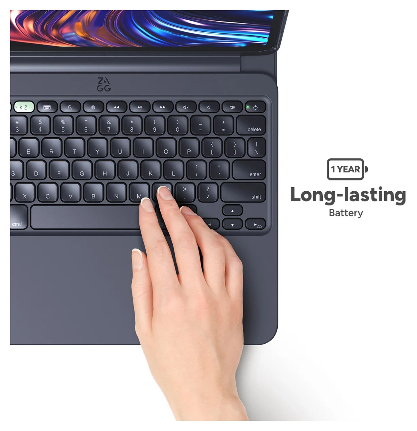 ZAGG Pro Keys 2 iPad Pro 11 (2024/2025) Toetsenbord Hoes Book Case QWERTZ Zwart afbeelding 4