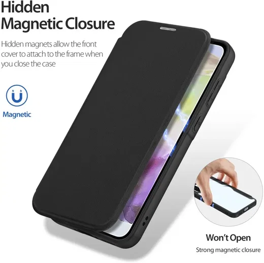 Dux Ducis Samsung Galaxy A36/ A56 Book Case - Zwart - Skin X hoesje - Zwart afbeelding 3