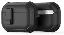 Dux Ducis PECP Apple AirPods Pro 1 / 2 Hoesje met Aluminum Haak Zwart afbeelding