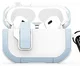 Dux Ducis PECP Apple AirPods Pro 1 / 2 Hoesje met Aluminum Haak Wit Blauw afbeelding 2