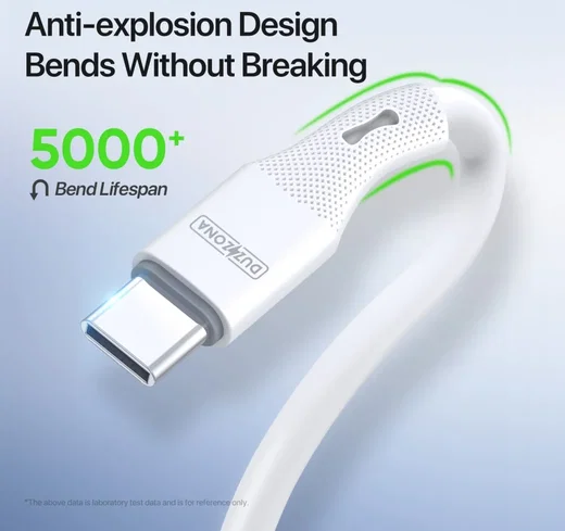 Duzzona A10 20W USB-C naar Lightning Kabel Power Delivery 1M Wit afbeelding 5