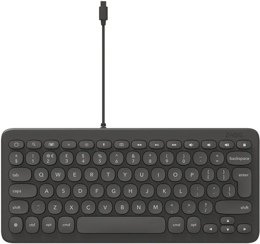 ZAGG Connect Keyboard 12L Bedraad Toetsenbord QWERTZ Lightning Grijs afbeelding 1