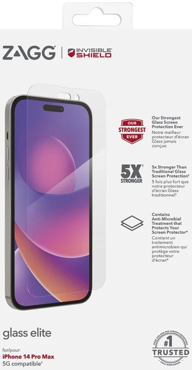 ZAGG InvisibleShield Glass Elite Apple iPhone 14 Pro Max Screen Protector afbeelding 7