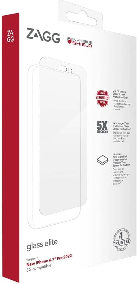 ZAGG InvisibleShield Glass Elite Apple iPhone 14 Pro Max Screen Protector afbeelding 8