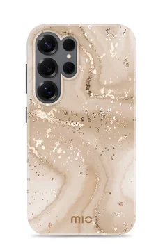 MIO MagSafe / Qi2 Samsung Galaxy S25 Ultra Hoesje Back Cover Gold Marble