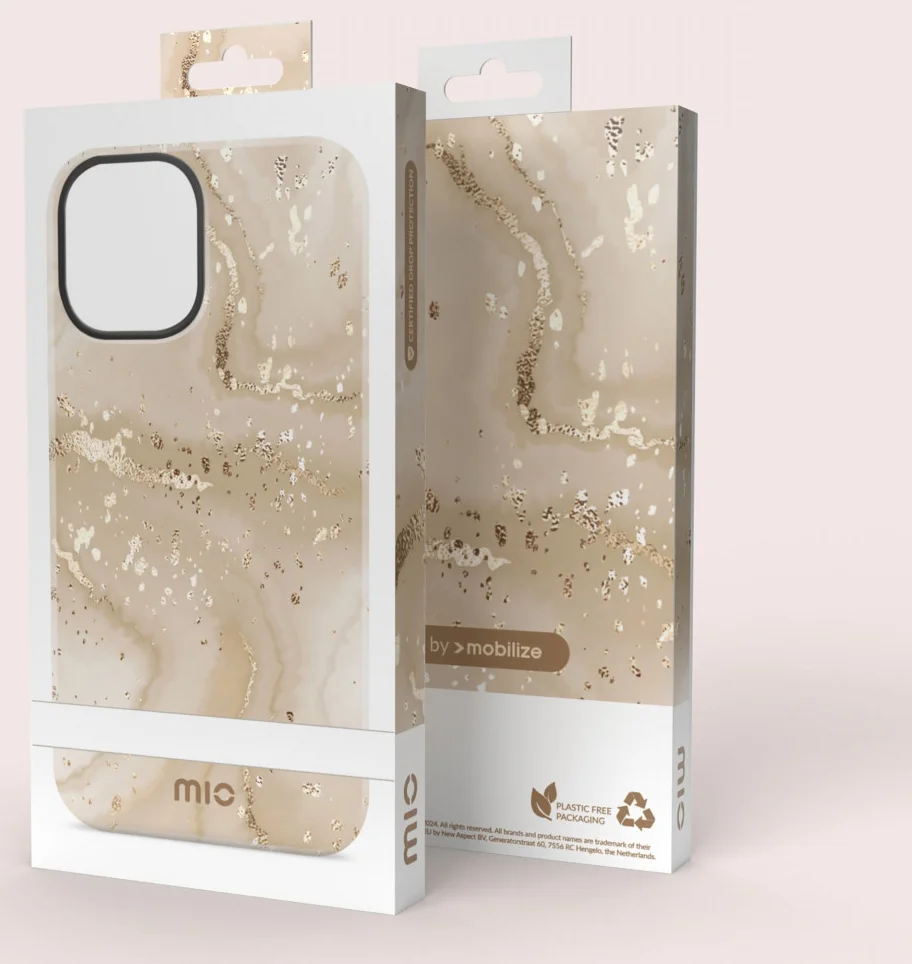 MIO MagSafe / Qi2 Samsung Galaxy S25 Ultra Hoesje Back Cover Gold Marble afbeelding 11