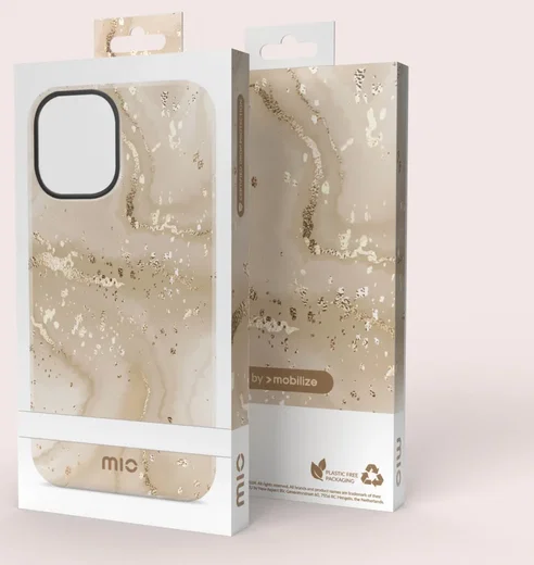 MIO MagSafe / Qi2 Samsung Galaxy S25 Ultra Hoesje Back Cover Gold Marble afbeelding 11
