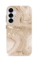 MIO MagSafe / Qi2 Samsung Galaxy S25 Plus Hoesje Back Cover Gold Marble afbeelding