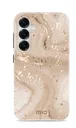 MIO MagSafe / Qi2 Samsung Galaxy S25 Hoesje Back Cover Gold Marble
