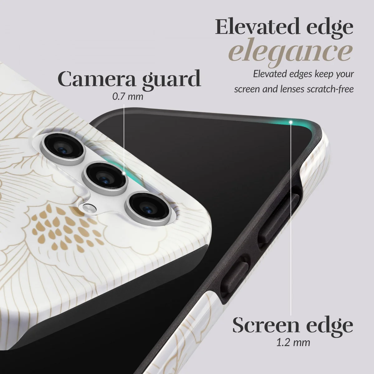 MIO MagSafe / Qi2 Samsung Galaxy S25 Plus Hoesje Back Cover White Roses afbeelding 5