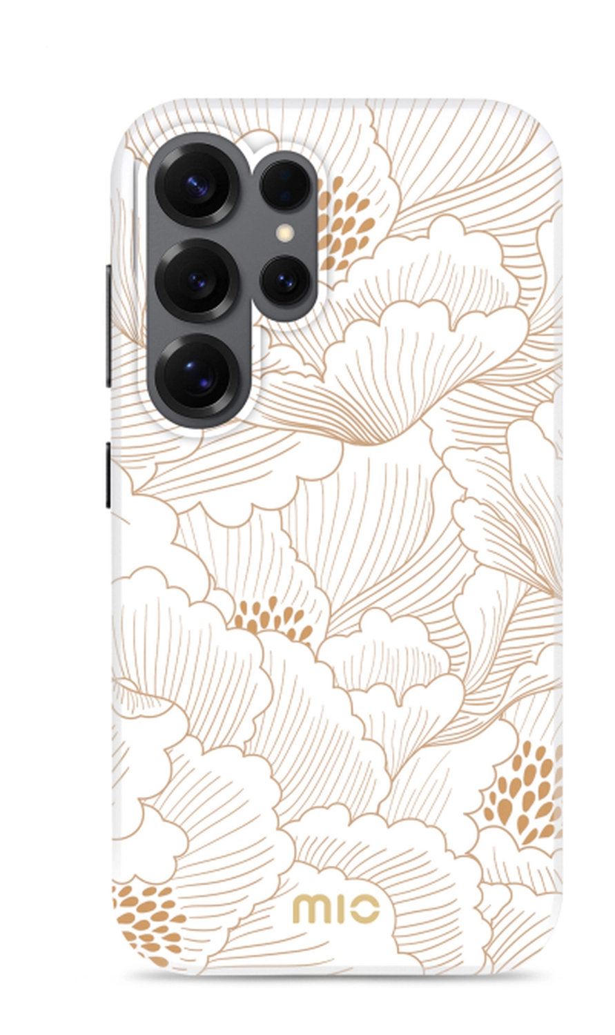MIO MagSafe / Qi2 Samsung Galaxy S25 Ultra Hoesje Back Cover White Roses afbeelding 1