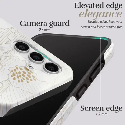 MIO MagSafe / Qi2 Samsung Galaxy S25 Ultra Hoesje Back Cover White Roses afbeelding 5