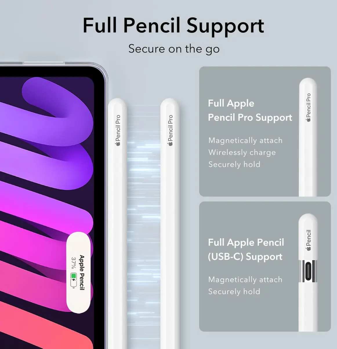 ESR Classic Hybrid Apple iPad Mini 7 / 6 Hoes Back Cover Transparant afbeelding 7