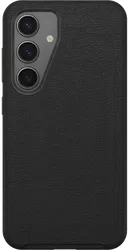 OtterBox Symmetry Cactus Leer Samsung Galaxy S25 Hoesje Back Cover Zwart afbeelding