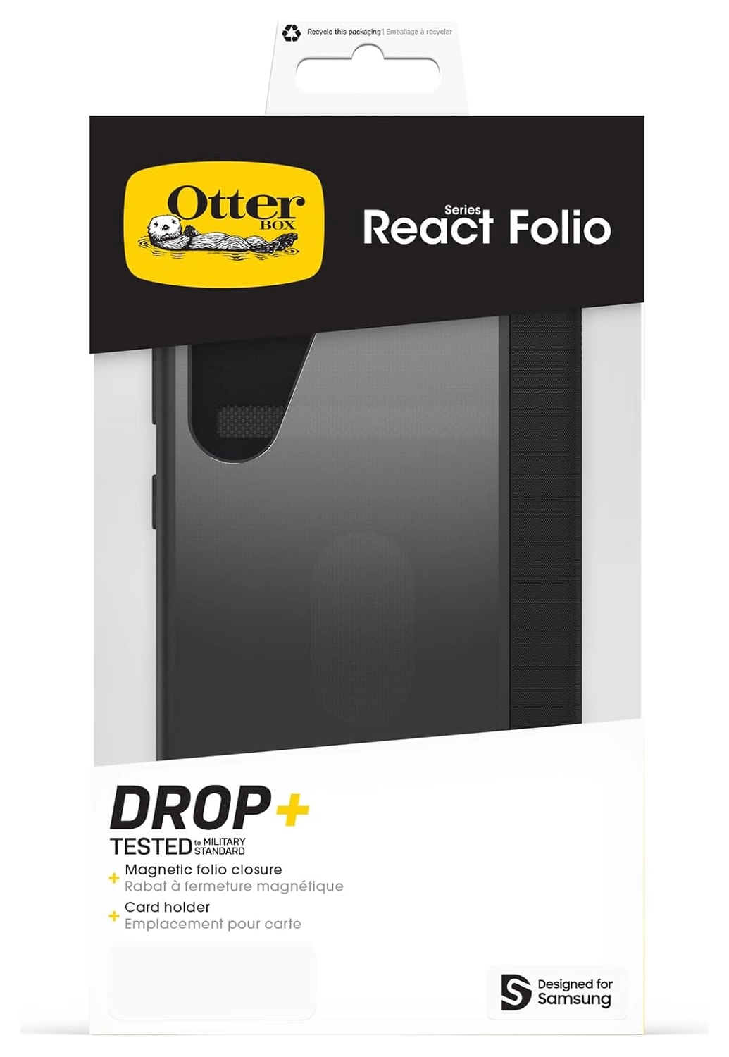OtterBox React Folio Samsung Galaxy S25 Plus Hoesje Book Case Zwart afbeelding 9
