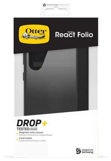 OtterBox React Folio Samsung Galaxy S25 Plus Hoesje Book Case Zwart afbeelding 9