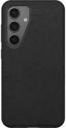OtterBox Symmetry Cactus Leer Samsung Galaxy S25 Ultra Hoesje Back Cover Zwart afbeelding