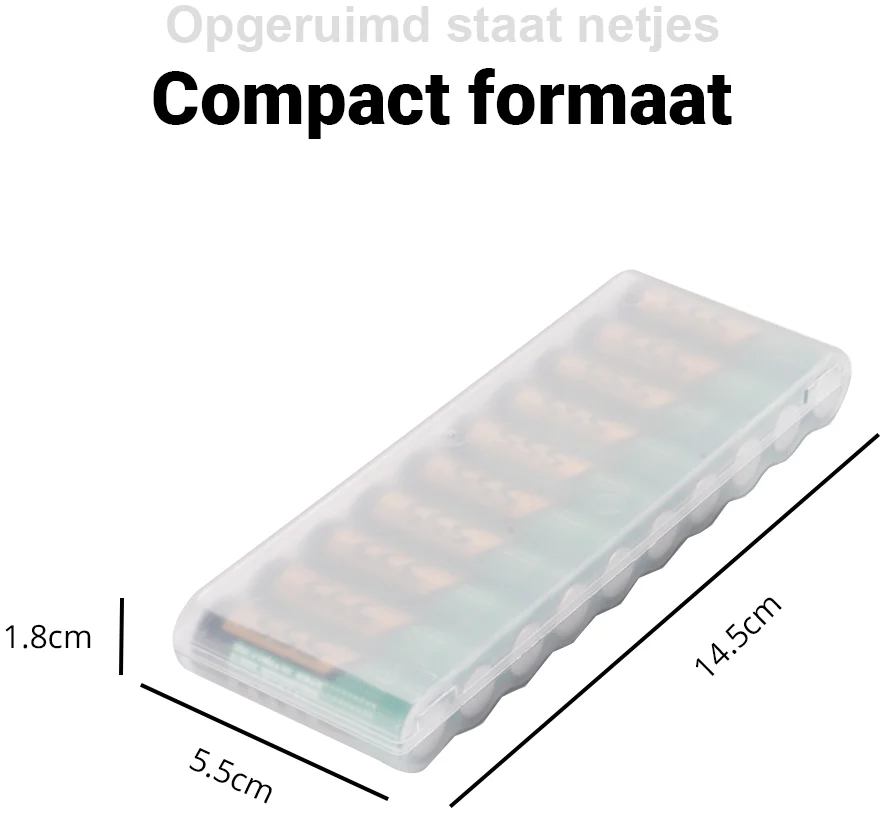 Batterijdoos organizer voor 10x AA batterijen afbeelding 5