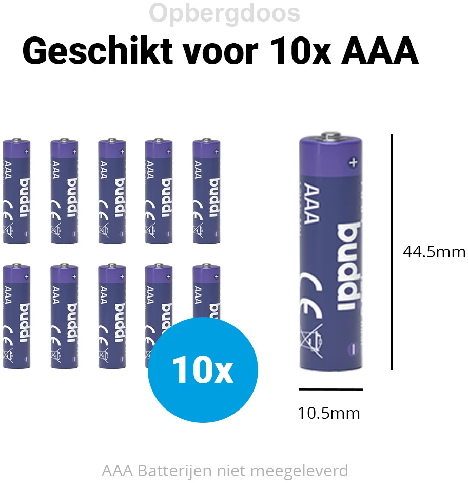 Batterijdoos organizer voor 10x AAA batterijen afbeelding 4