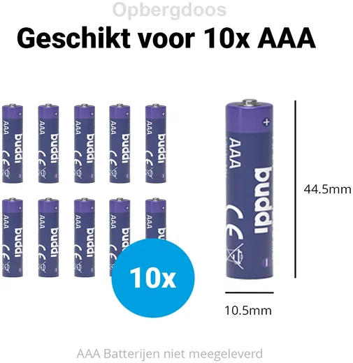 Batterijdoos organizer voor 10x AAA batterijen afbeelding 4