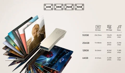 Samsung BAR Plus USB Stick 256GB USB 3.1 Zilver afbeelding 7