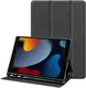 Apple iPad 10.2 (2019/2020/2021) Hoes Luxe Tri-Fold Book Case Kunst Leer Zwart