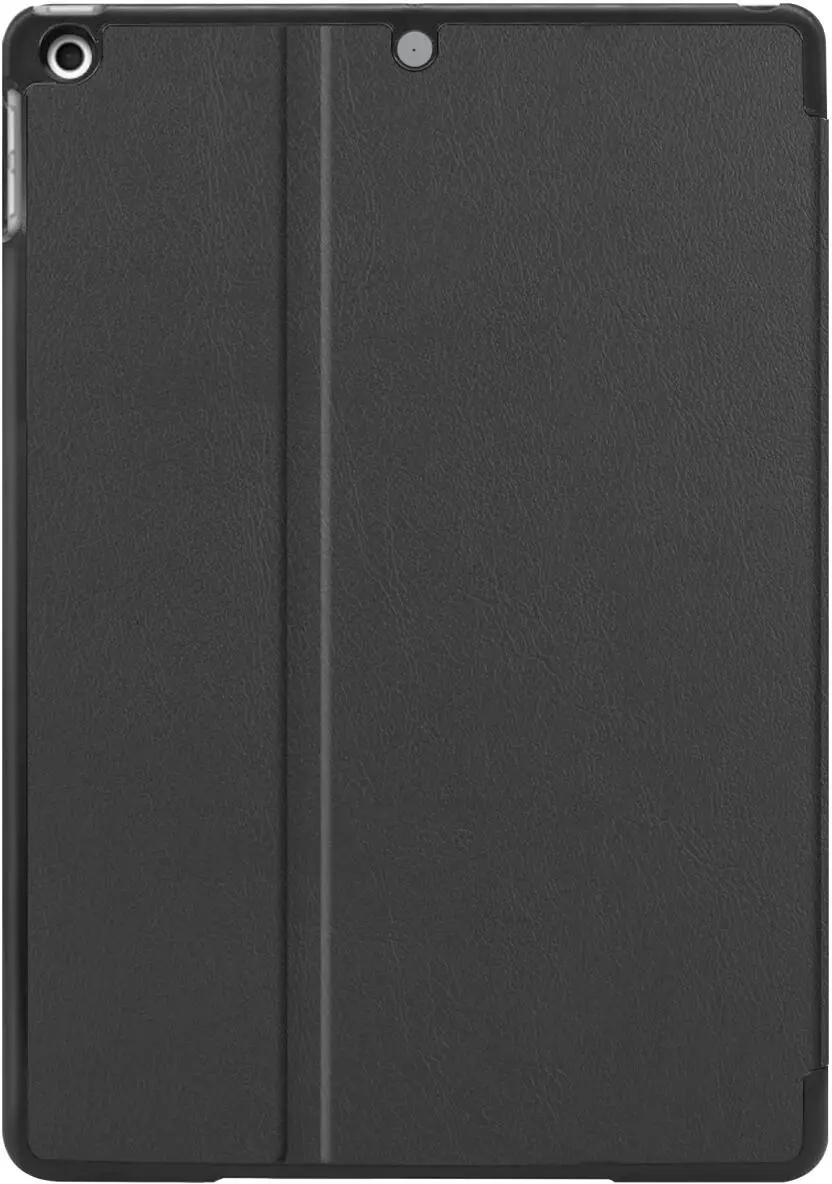 Apple iPad 10.2 (2019/2020/2021) Hoes Luxe Tri-Fold Book Case Kunst Leer Zwart afbeelding 8