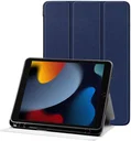Apple iPad 10.2 (2019/2020/2021) Hoes Luxe Tri-Fold Book Case Kunst Leer Blauw