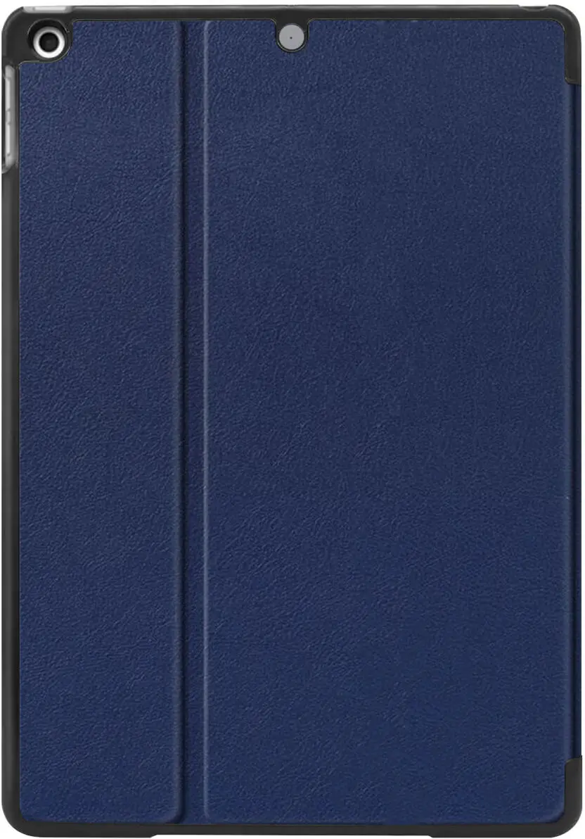 Apple iPad 10.2 (2019/2020/2021) Hoes Luxe Tri-Fold Book Case Kunst Leer Blauw afbeelding 8