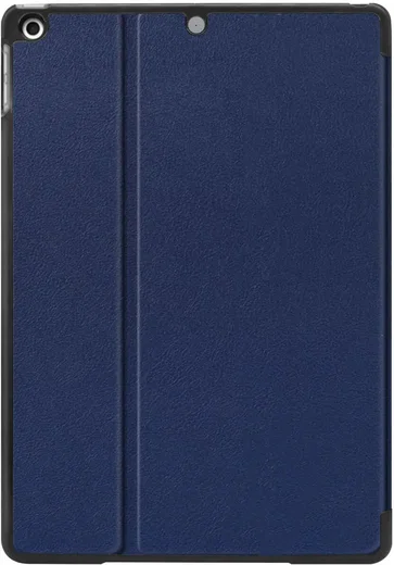 Apple iPad 10.2 (2019/2020/2021) Hoes Luxe Tri-Fold Book Case Kunst Leer Blauw afbeelding 8