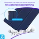 Apple iPad 10.2 (2019/2020/2021) Hoes Luxe Tri-Fold Book Case Kunst Leer Blauw afbeelding 2