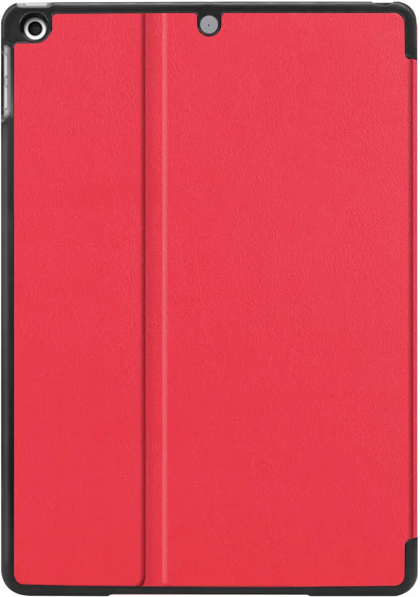 Apple iPad 10.2 (2019/2020/2021) Hoes Luxe Tri-Fold Book Case Kunst Leer Rood afbeelding 8