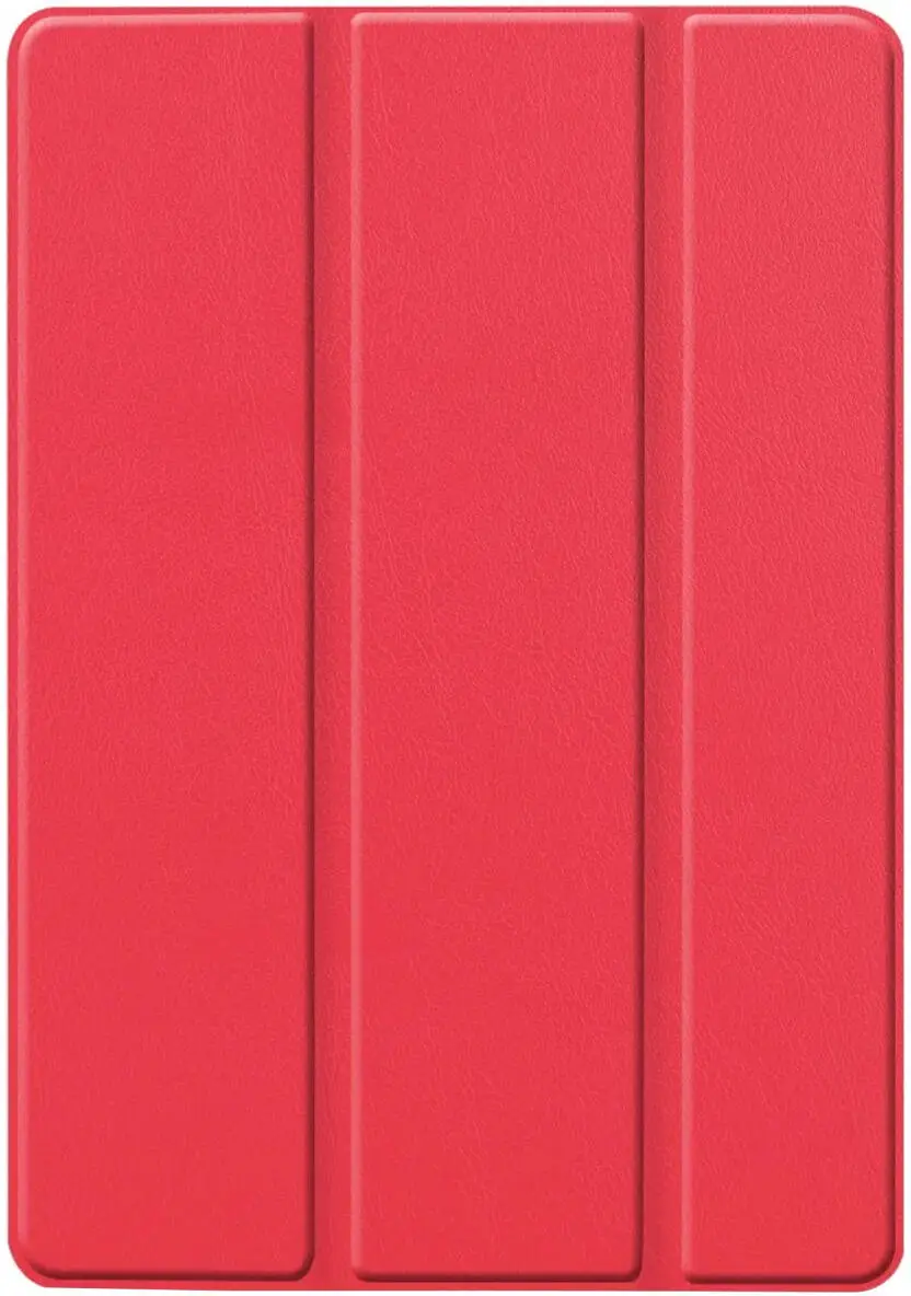 Apple iPad 10.2 (2019/2020/2021) Hoes Luxe Tri-Fold Book Case Kunst Leer Rood afbeelding 9