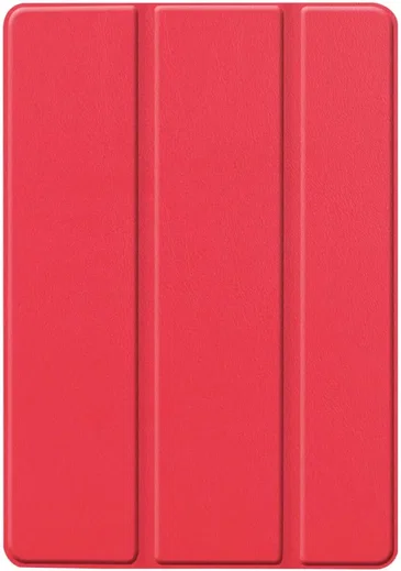 Apple iPad 10.2 (2019/2020/2021) Hoes Luxe Tri-Fold Book Case Kunst Leer Rood afbeelding 9