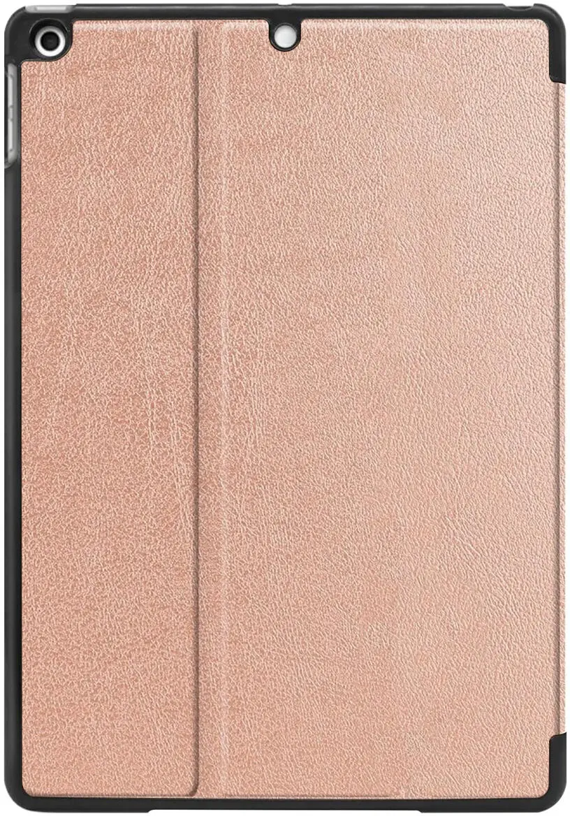 Apple iPad 10.2 (2019/2020/2021) Hoes Luxe Tri-Fold Book Case Kunst Leer Roze afbeelding 8