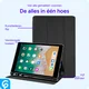 Apple iPad 9.7 2017/2018/Air/Air 2 Hoes Luxe Tri-Fold Book Case Kunst Leer Zwart afbeelding 5