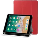 Apple iPad 9.7 2017/2018/Air/Air 2 Hoes Luxe Tri-Fold Book Case Kunst Leer Rood