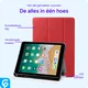 Apple iPad 9.7 2017/2018/Air/Air 2 Hoes Luxe Tri-Fold Book Case Kunst Leer Rood afbeelding 5
