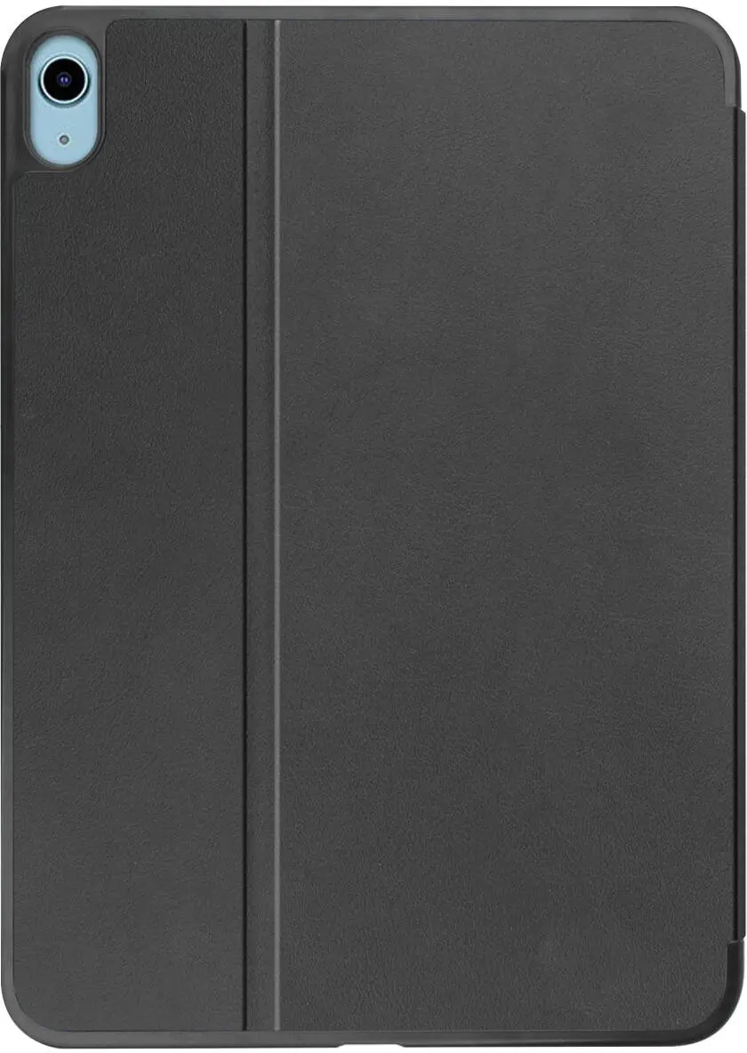 Apple iPad Air 10.9 (2020/2022) Hoes Luxe Tri-Fold Book Case Kunst Leer Zwart afbeelding 8