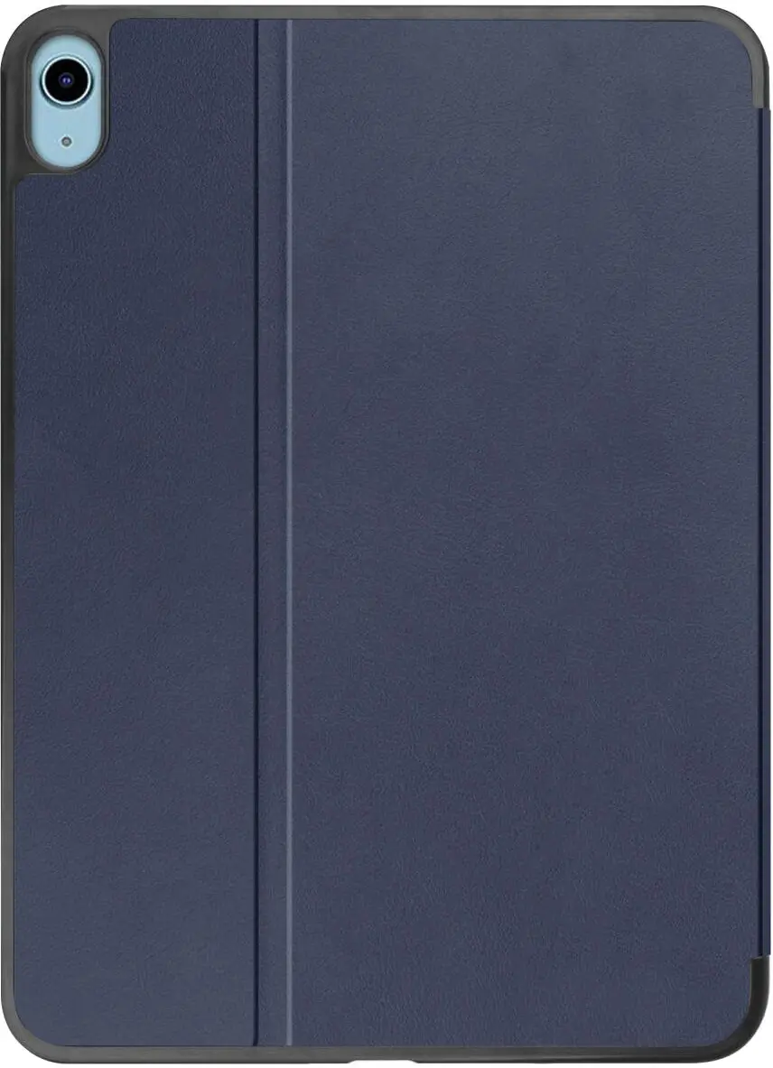 Apple iPad Air 10.9 (2020/2022) Hoes Luxe Tri-Fold Book Case Kunst Leer Blauw afbeelding 8