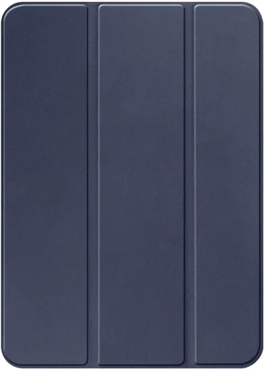 Apple iPad Air 10.9 (2020/2022) Hoes Luxe Tri-Fold Book Case Kunst Leer Blauw afbeelding 9