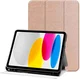 Apple iPad Air 10.9 (2020/2022) Hoes Luxe Tri-Fold Book Case Kunst Leer Roze