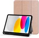 Apple iPad Air 10.9 (2020/2022) Hoes Luxe Tri-Fold Book Case Kunst Leer Roze
