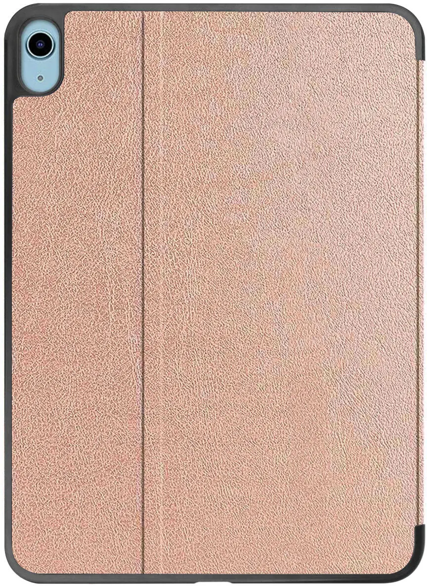Apple iPad Air 10.9 (2020/2022) Hoes Luxe Tri-Fold Book Case Kunst Leer Roze afbeelding 8