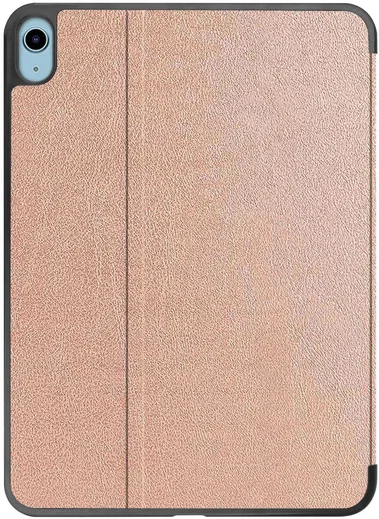 Apple iPad Air 10.9 (2020/2022) Hoes Luxe Tri-Fold Book Case Kunst Leer Roze afbeelding 8