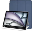 Apple iPad Air 13 (24/25) Hoes Luxe Tri-Fold Book Case Kunst Leer Blauw