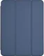 Apple iPad Air 13 (24/25) Hoes Luxe Tri-Fold Book Case Kunst Leer Blauw afbeelding 9