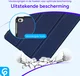Apple iPad Mini 1/2/3/4/5 Hoes Luxe Tri-Fold Book Case Kunst Leer Blauw afbeelding 3